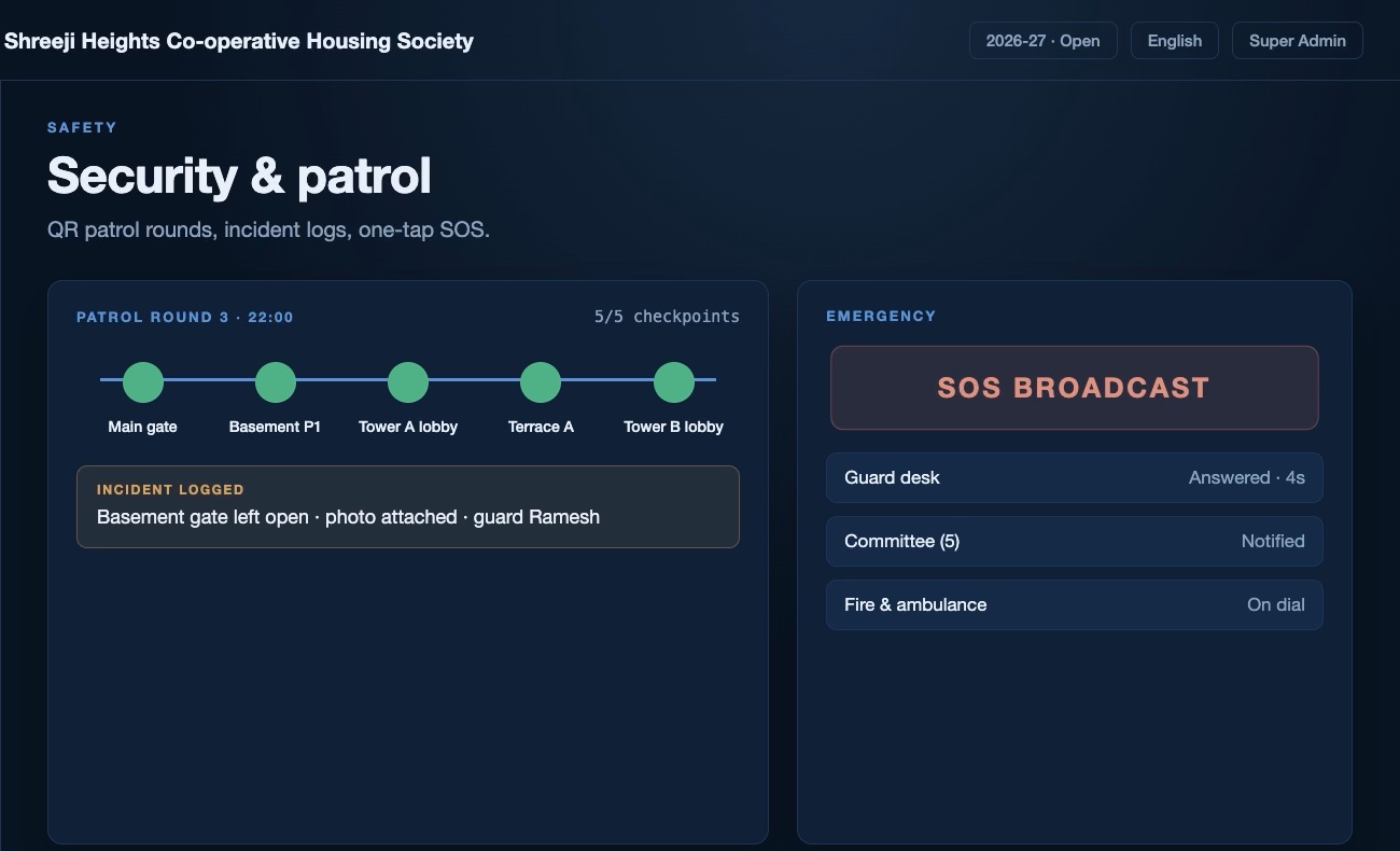 Security & patrol in the SocietyLead committee console